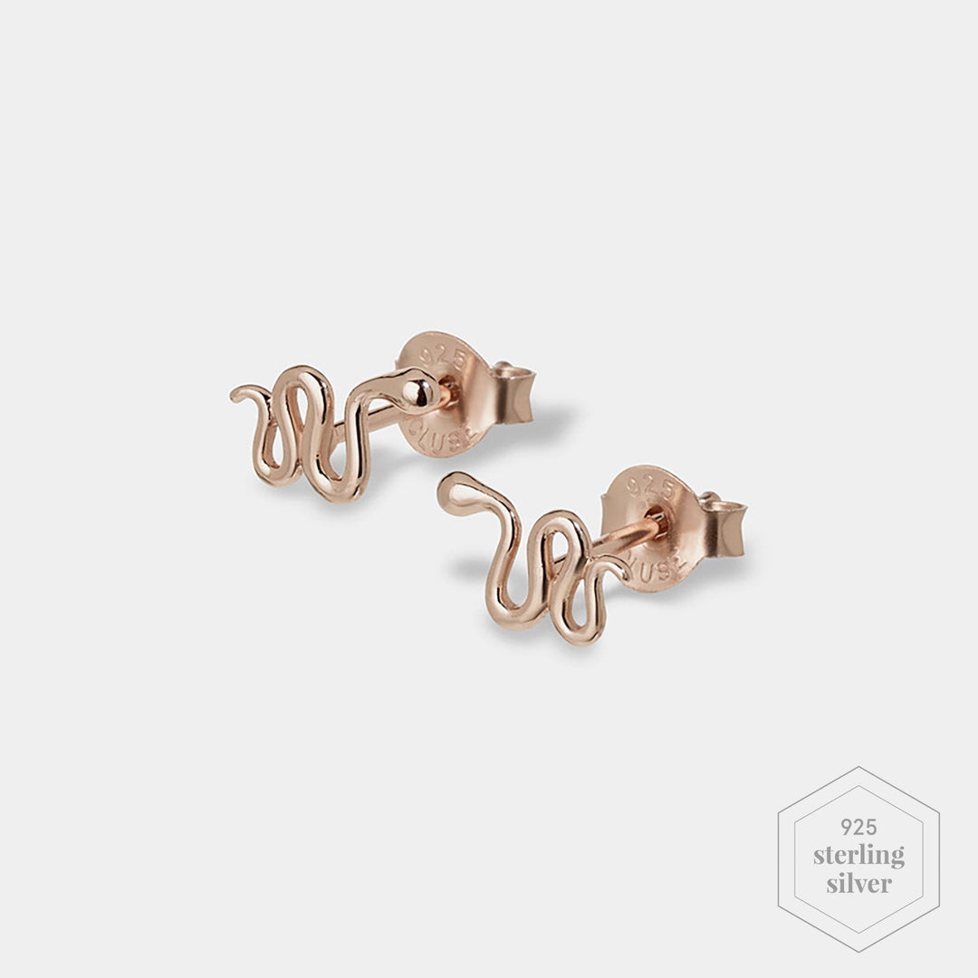 CLUSE Force Tropicale Rose Gold Snake Stud Earrings CLJ50020 - Earrings