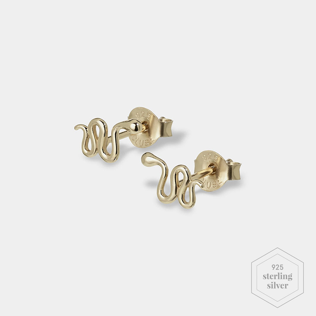 CLUSE Force Tropicale Gold Snake Stud Earrings CLJ51020 - Earrings