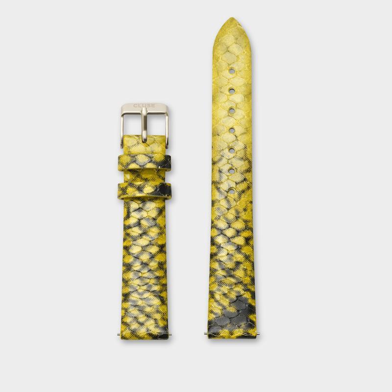 CLUSE 16 mm Strap Yellow Python/Gold CLS385 - Strap