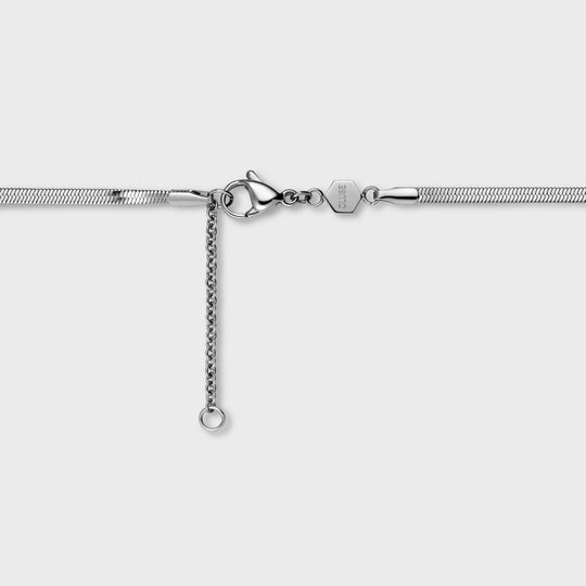 CLUSE Essentielle Snake Necklace Silver Colour CN13304 - Necklace detail