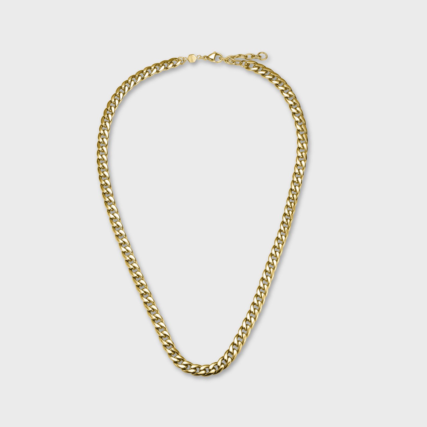 INOX 8mm 18Kt Gold IP Dome Curb Chain Necklace NSTC0508G-24 | Tipton's Fine  Jewelry | Lawton, OK