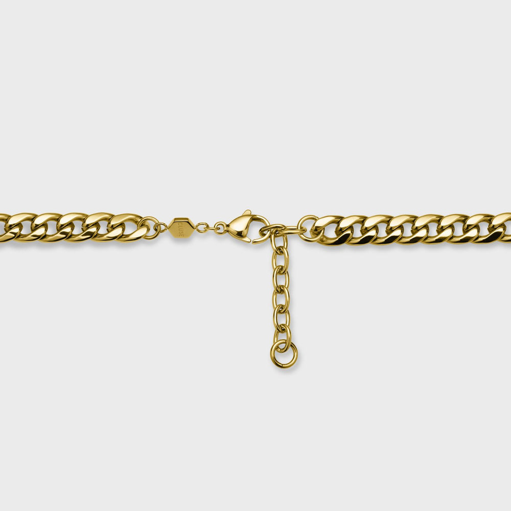 CLUSE Essentielle Flat Curb Chain Gold Colour Necklace  CN13307 - Necklace detail