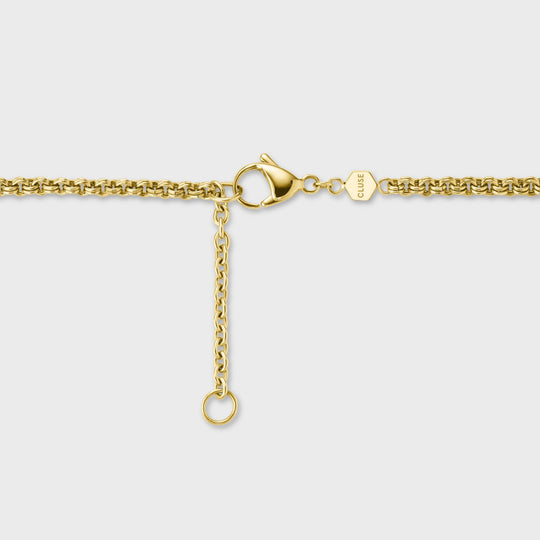 CLUSE Essentielle Double Link Chain Necklace, Gold Colour CN13309 - Necklace detail