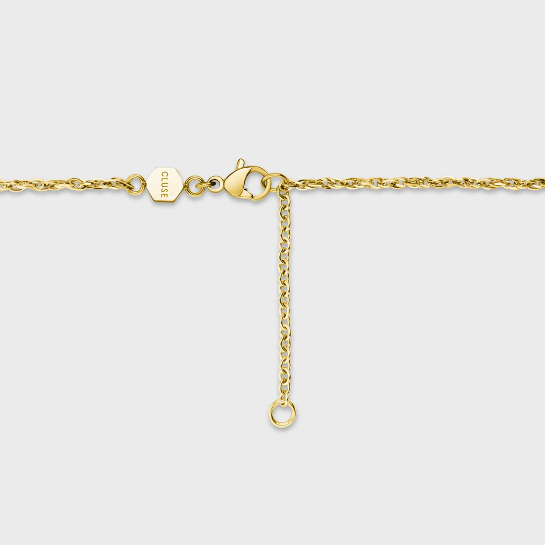 Essentielle Heart Charm Chain Necklace, Gold Colour CN13311 - Necklace closure