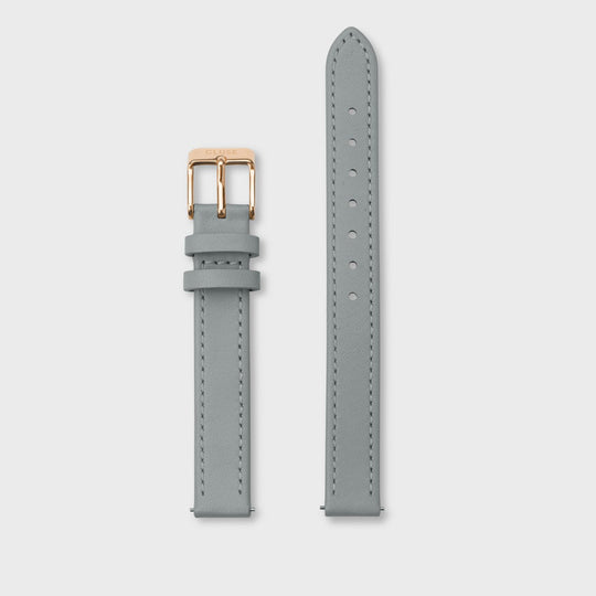 CLUSE Strap 12 mm Leather Grey, Rose Gold Colour CS12010 - Watch strap