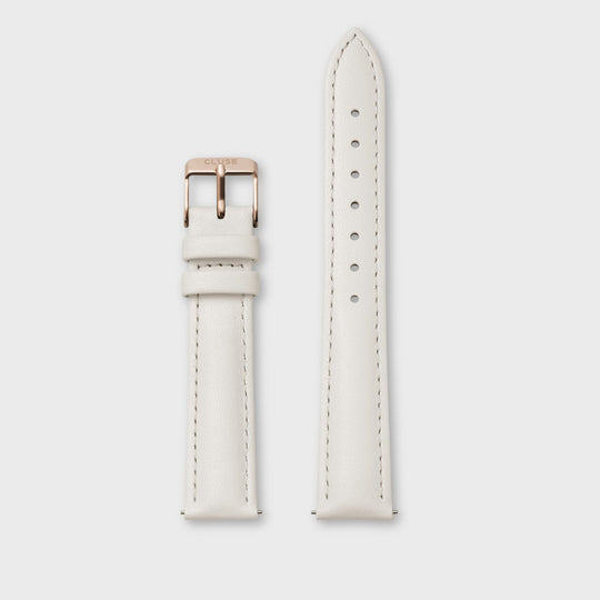 CLUSE Strap 16 mm Leather Off-White, Rose Gold Colour CS12213 - Strap