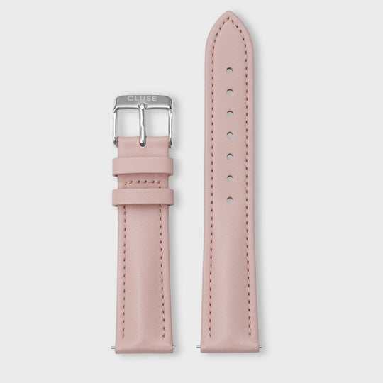 CLUSE Strap 18 mm Leather Pink, Silver Colour CS12312 - Watch strap