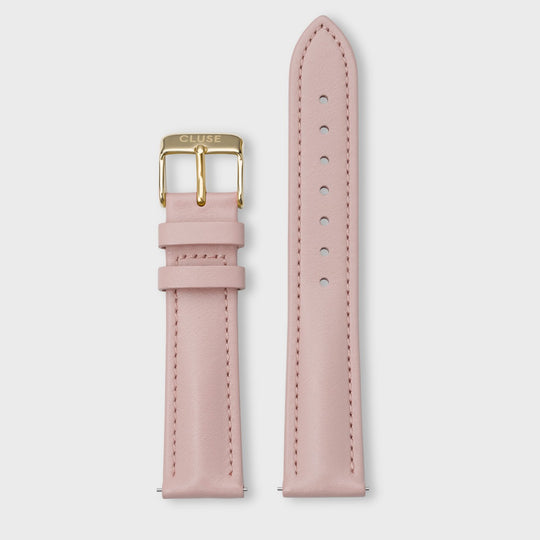 CLUSE Strap 18 mm Leather Pink, Gold Colour CS12313 - Watch strap