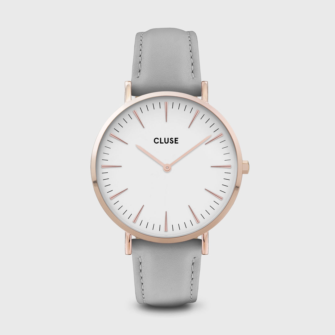 CLUSE Boho Chic Leather Grey, Rose Gold Colour CW0101201007 - Watch
