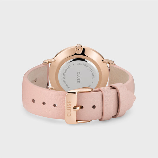 CLUSE Boho Chic Leather Rose Gold White/Pink CW0101201012 - Watch clasp and back