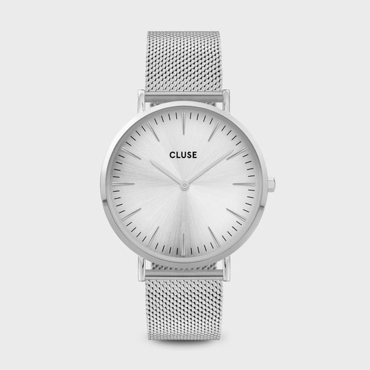 CLUSE Gift Box Boho Chic Watch and Strap, Silver Colour CG10105 - Watch 