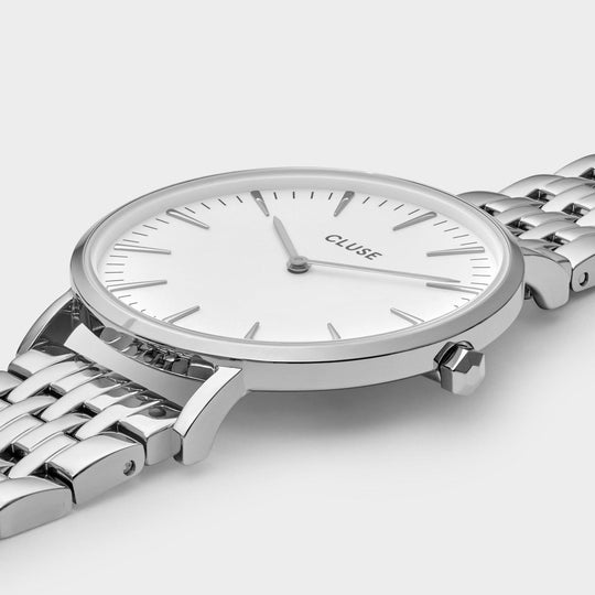 CLUSE Boho Chic Multi-Link Silver White/Silver - Watch case detail