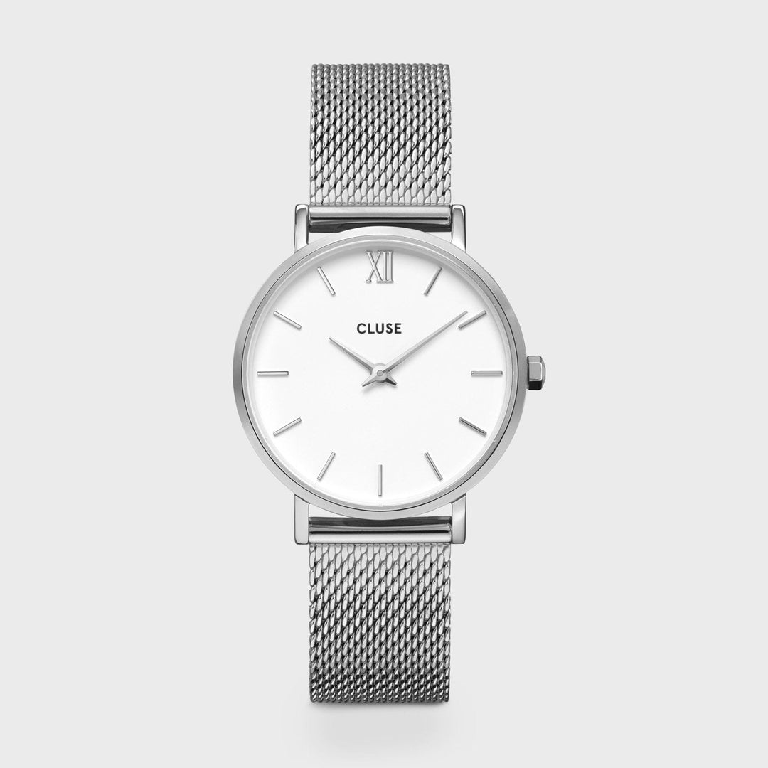 CLUSE Minuit Mesh Silver White/Silver CW0101203002 - Watch