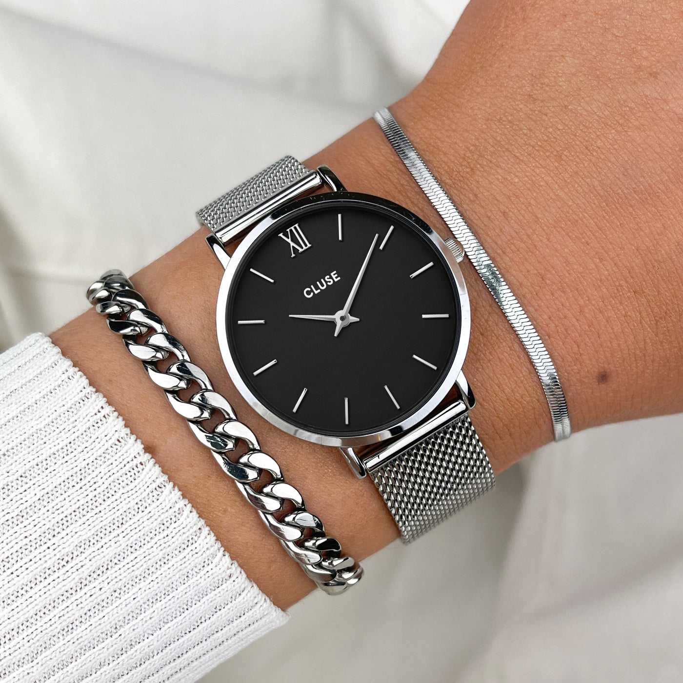 Minuit Mesh Silver Black