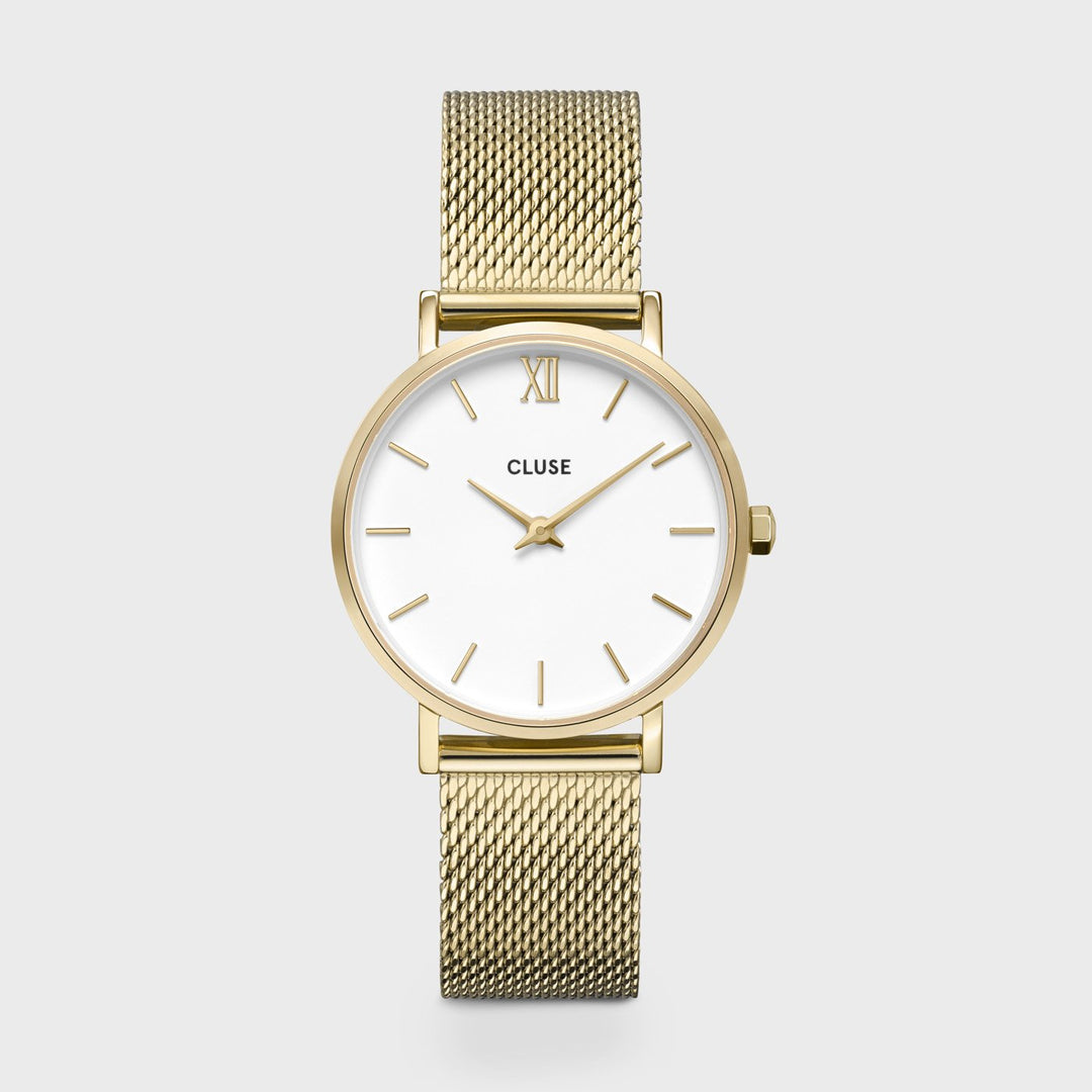 CLUSE Minuit Mesh Gold White/Gold CW0101203007 - Watch