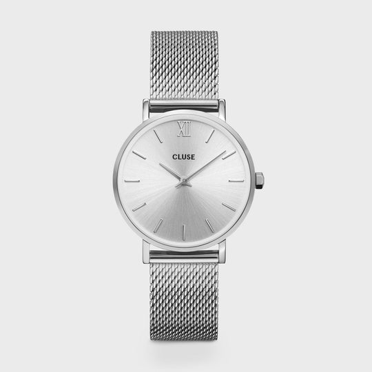 CLUSE Minuit Mesh Silver Silver/Silver CW0101203011 - Watch