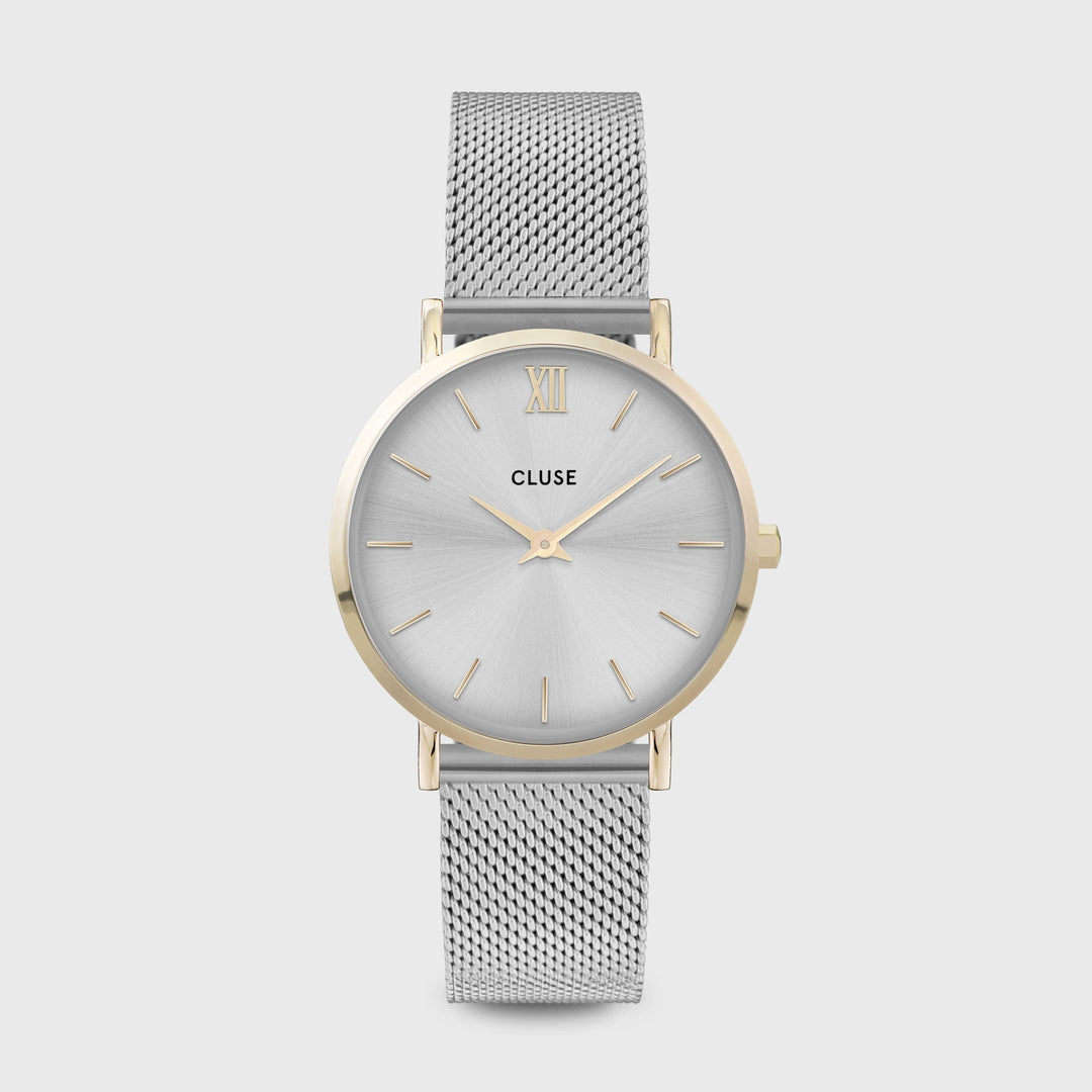 CLUSE Minuit Mesh Gold Silver/Silver CW0101203015 - Watch