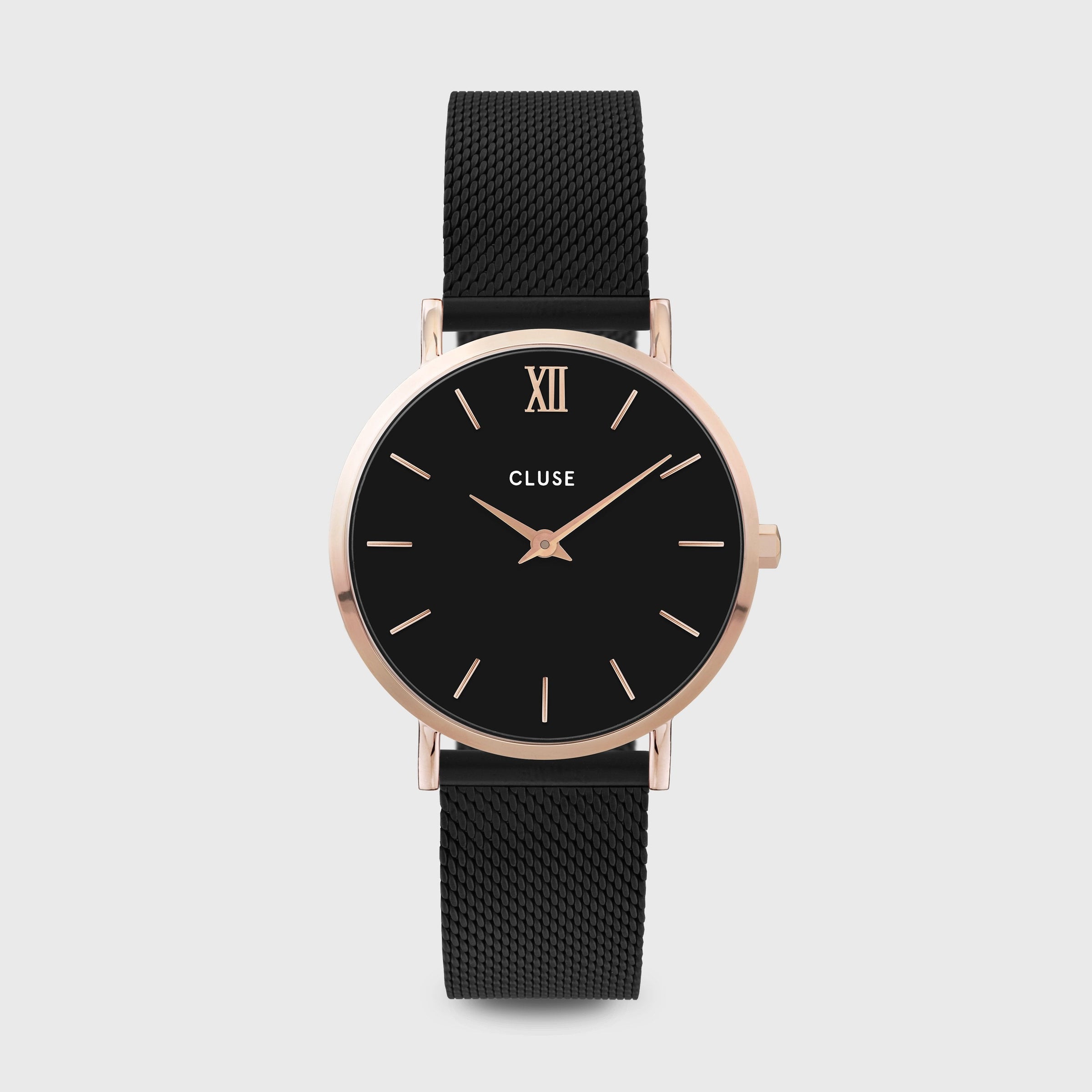 CLUSE Minuit Mesh Rose gold Black/Black CW0101203024 - Watch