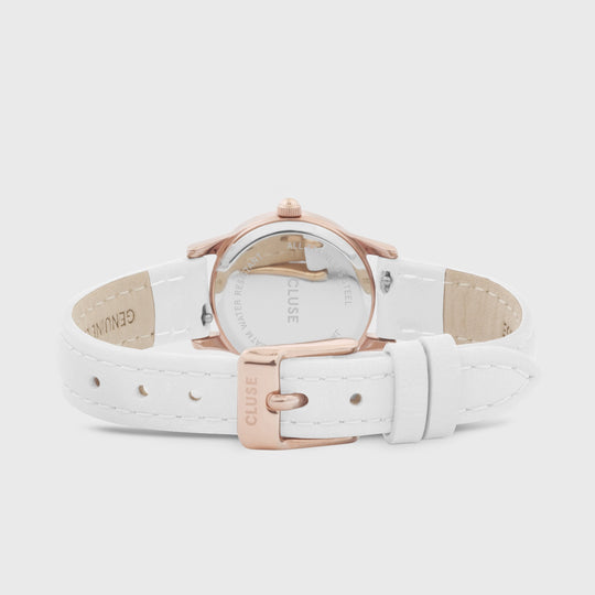 CLUSE La Vedette Leather Rose Gold White/White CW0101206005 - Watch clasp and back