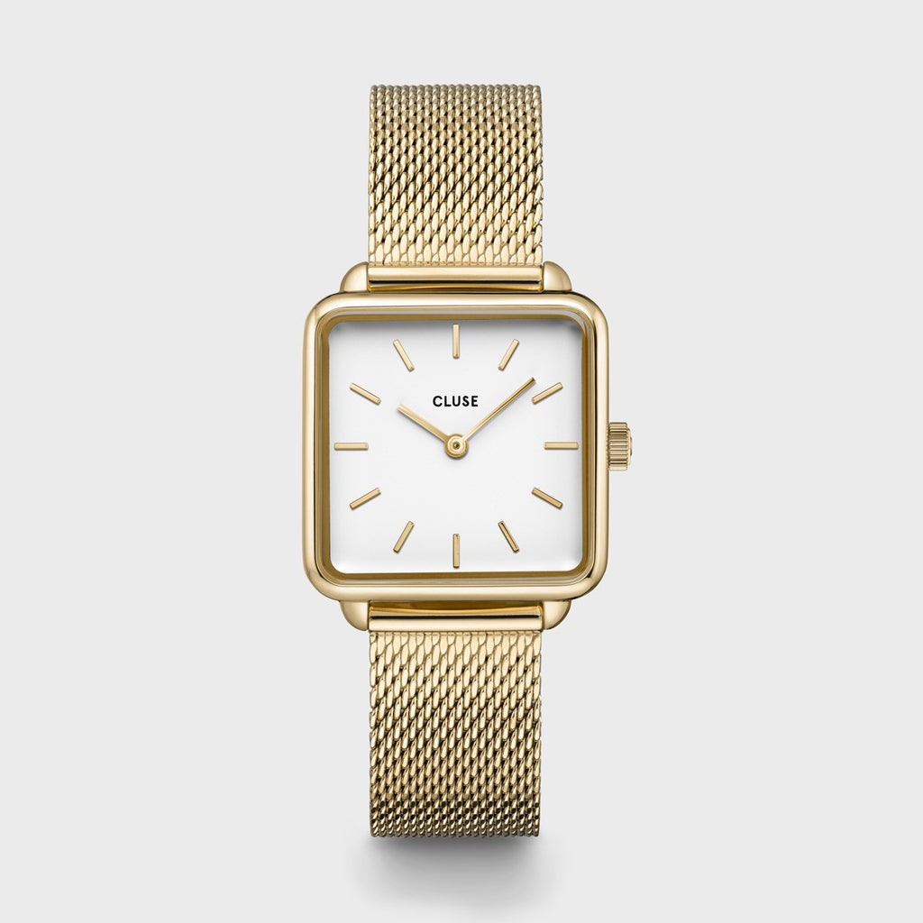La Tétragone Watch Mesh, White, Gold Colour
