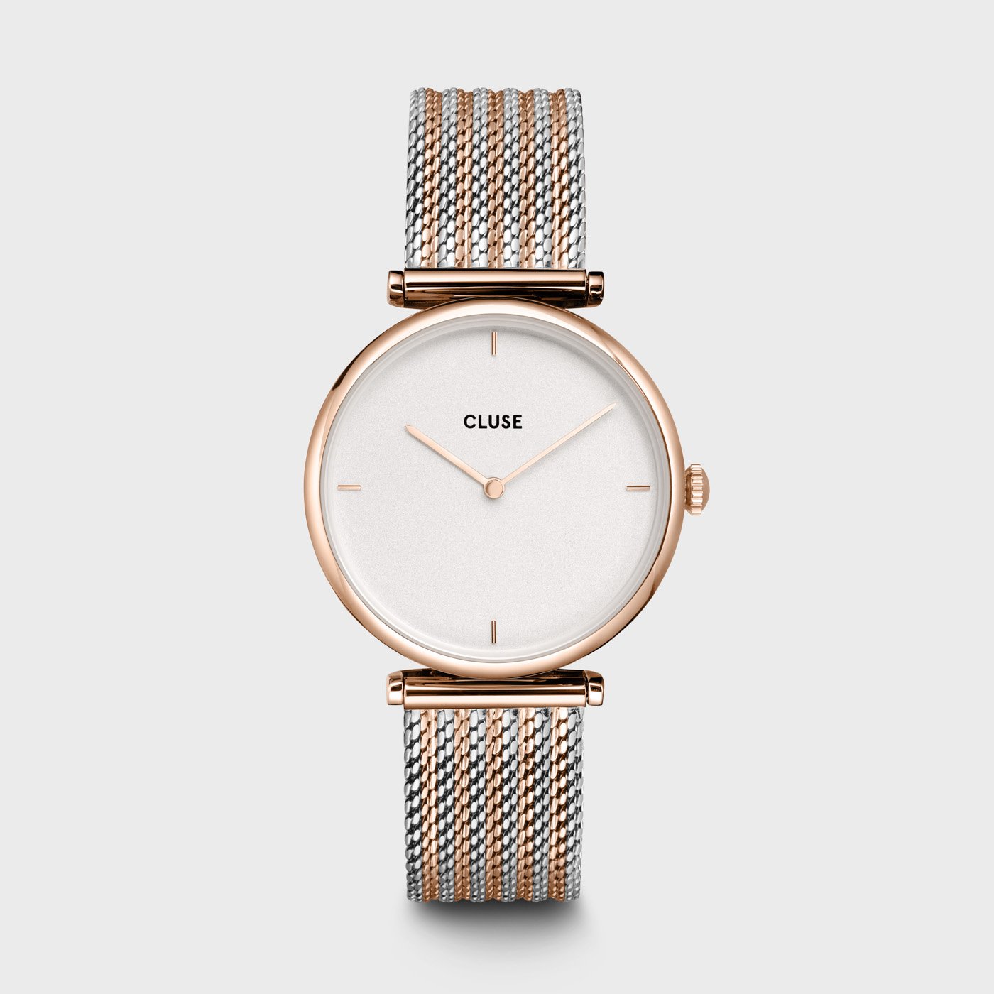 CLUSE Triomphe Watch CW0101208001 Silver/Rose Gold Colour