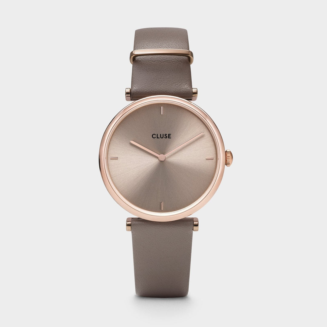 Triomphe Leather Taupe, Rose Gold Colour