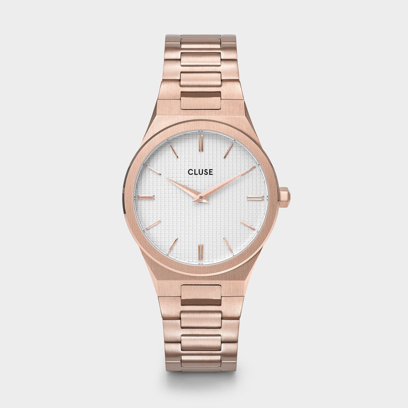 CLUSE Vigoureux Watch Steel, White, Rose Gold Colour CW0101210001 - Watch