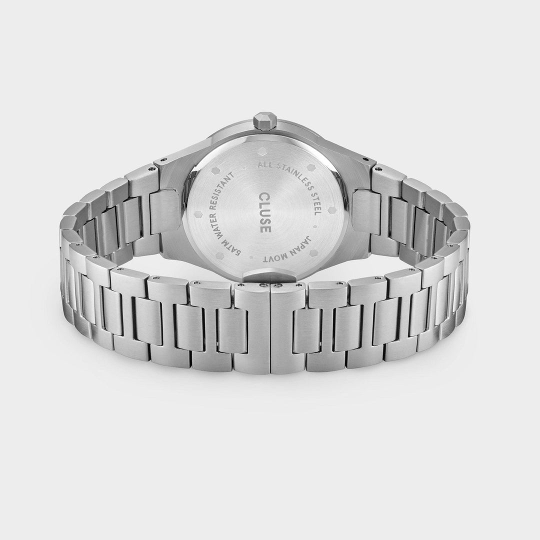 CLUSE Vigoureux 33 H-Link, Silver, Snow White/Silver CW0101210003 - Watch clasp and back