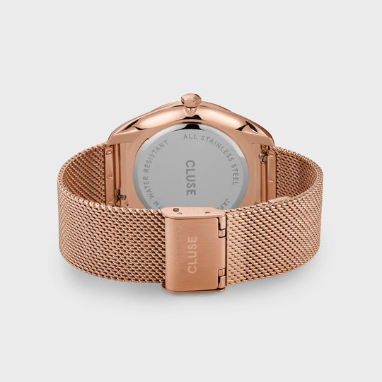 CLUSE Féroce Mesh, Rose Gold, White CW0101212002 - Watch clasp and back