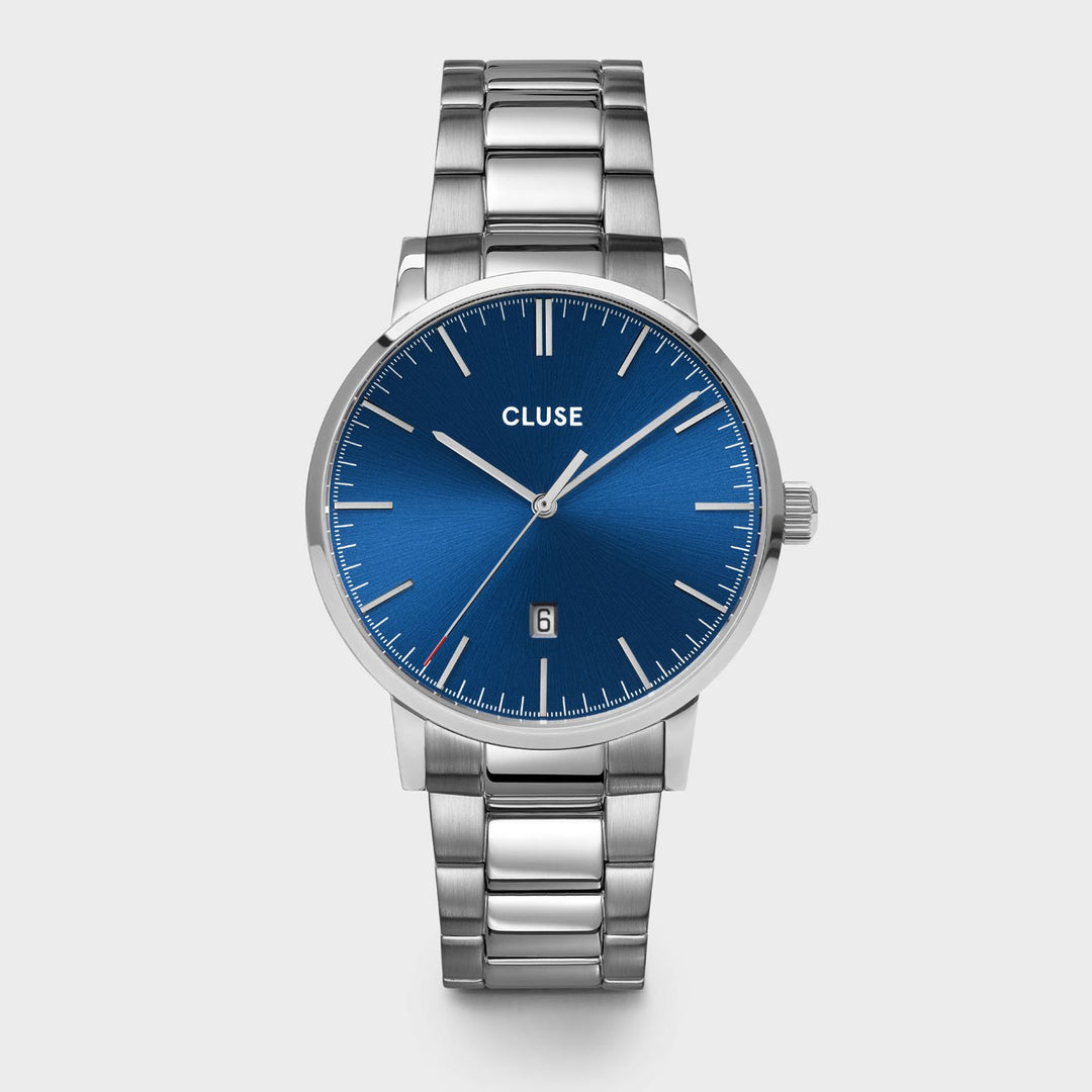 CLUSE Aravis 3-Link, Silver, Dark Blue CW0101501011 - Watch