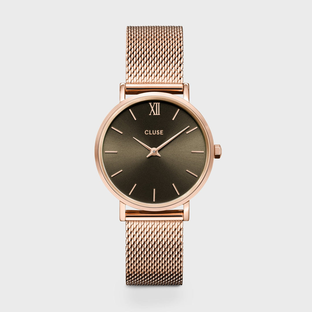 CLUSE Minuit Mesh Grey, Rose Gold CW10207 - Watch.