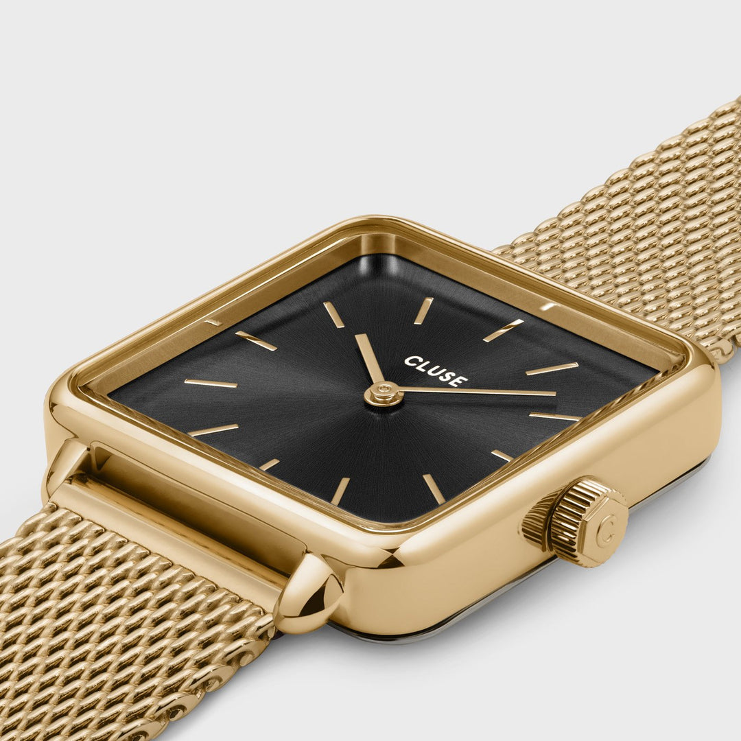 CLUSE Gift Box La Tétragone Gold/Black CG10321 - Watch case detail