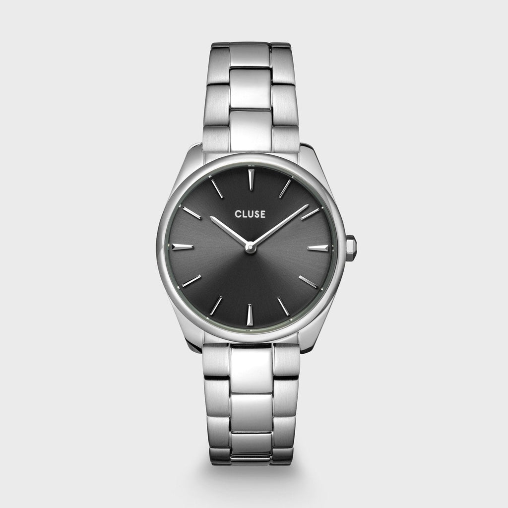 Féroce Petite Watch Steel, Dark Grey, Silver Colour