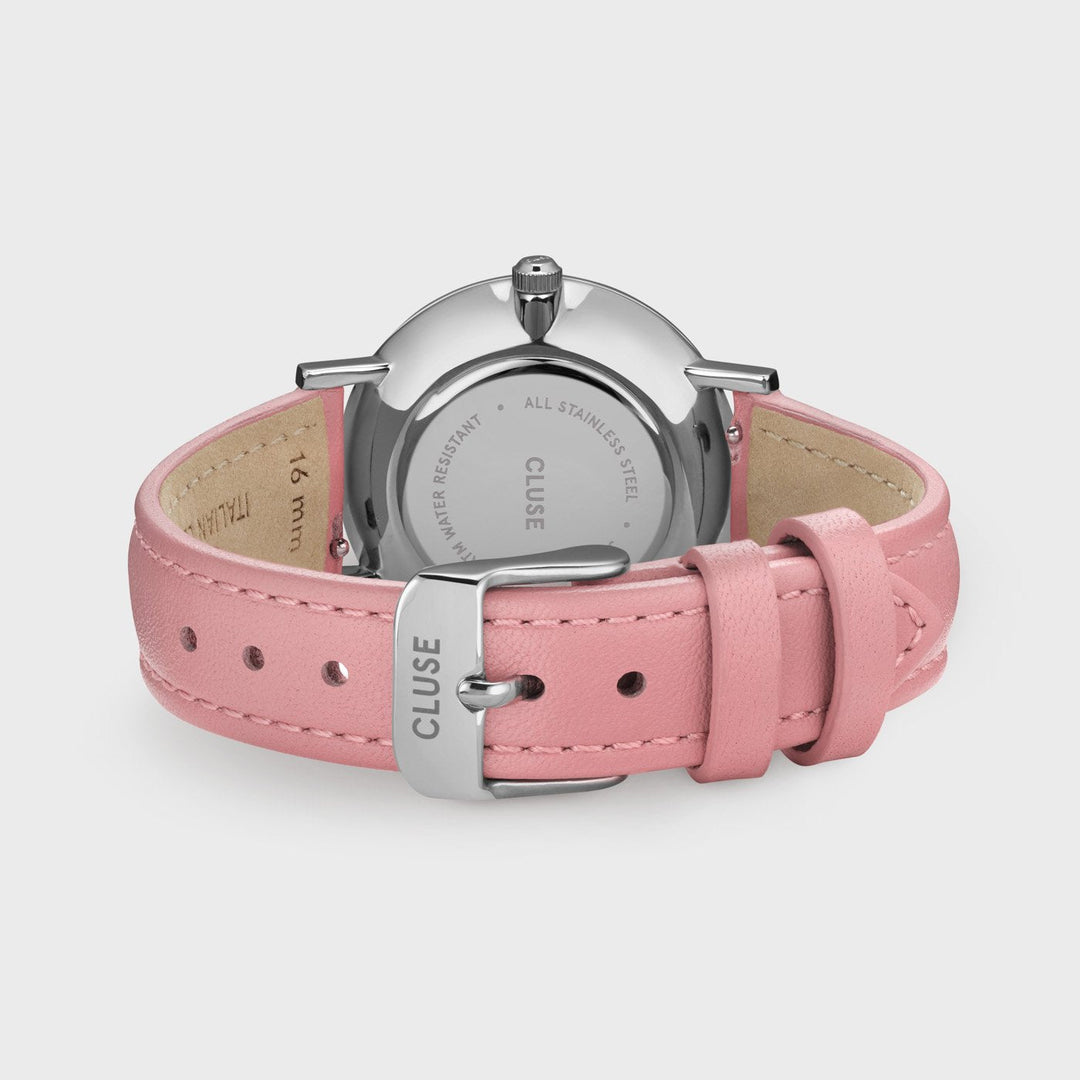 CLUSE Pavane Petite Leather Pink, Silver Colour CW11404 - Watch clasp and back