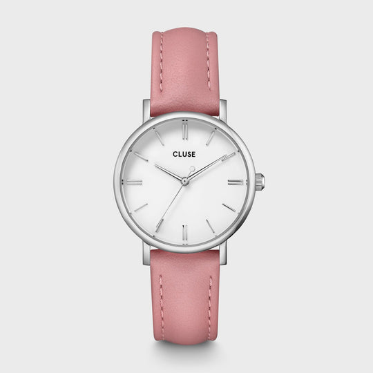 CLUSE Pavane Petite Leather Pink, Silver Colour CW11404 - Watch