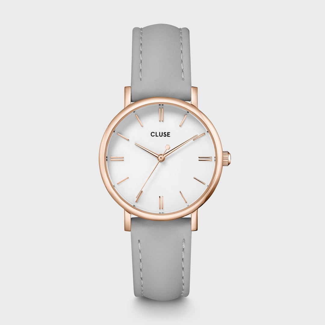 CLUSE Pavane Petite Leather Grey, Rose Gold Colour  CW11406 - Watch