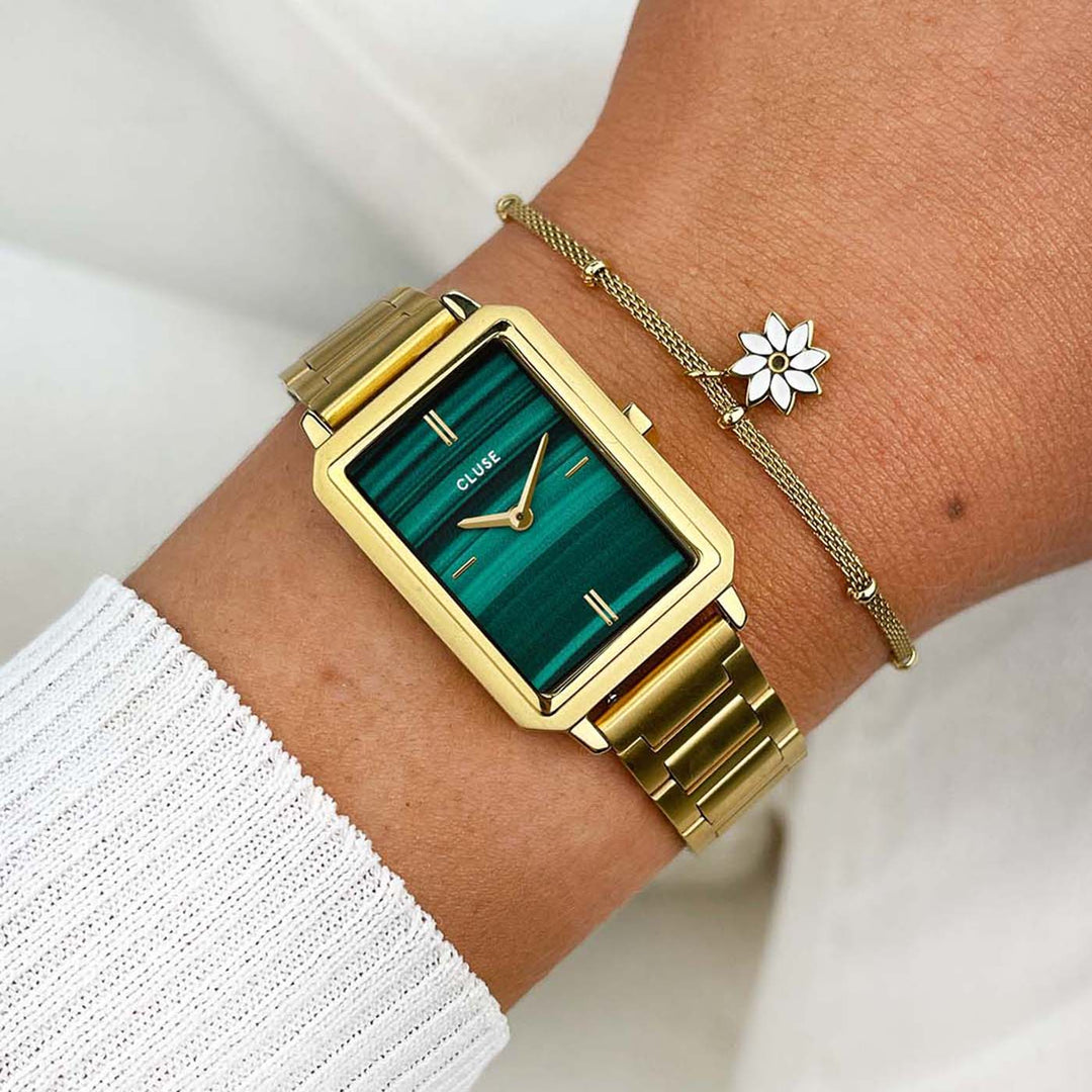 CLUSE Fluette Steel Green, Gold Colour CW11502 - watch on the wrist