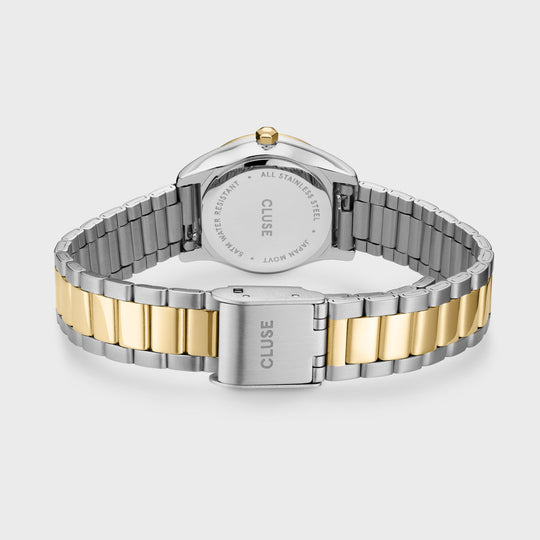 CLUSE Féroce Mini Steel Bicolour Gold/Silver CW11701 - Watch clasp and back.
