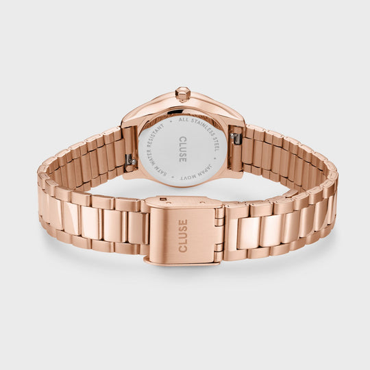 CLUSE Féroce Mini Steel Black/Rose Gold CW11703 - Watch clasp and back.