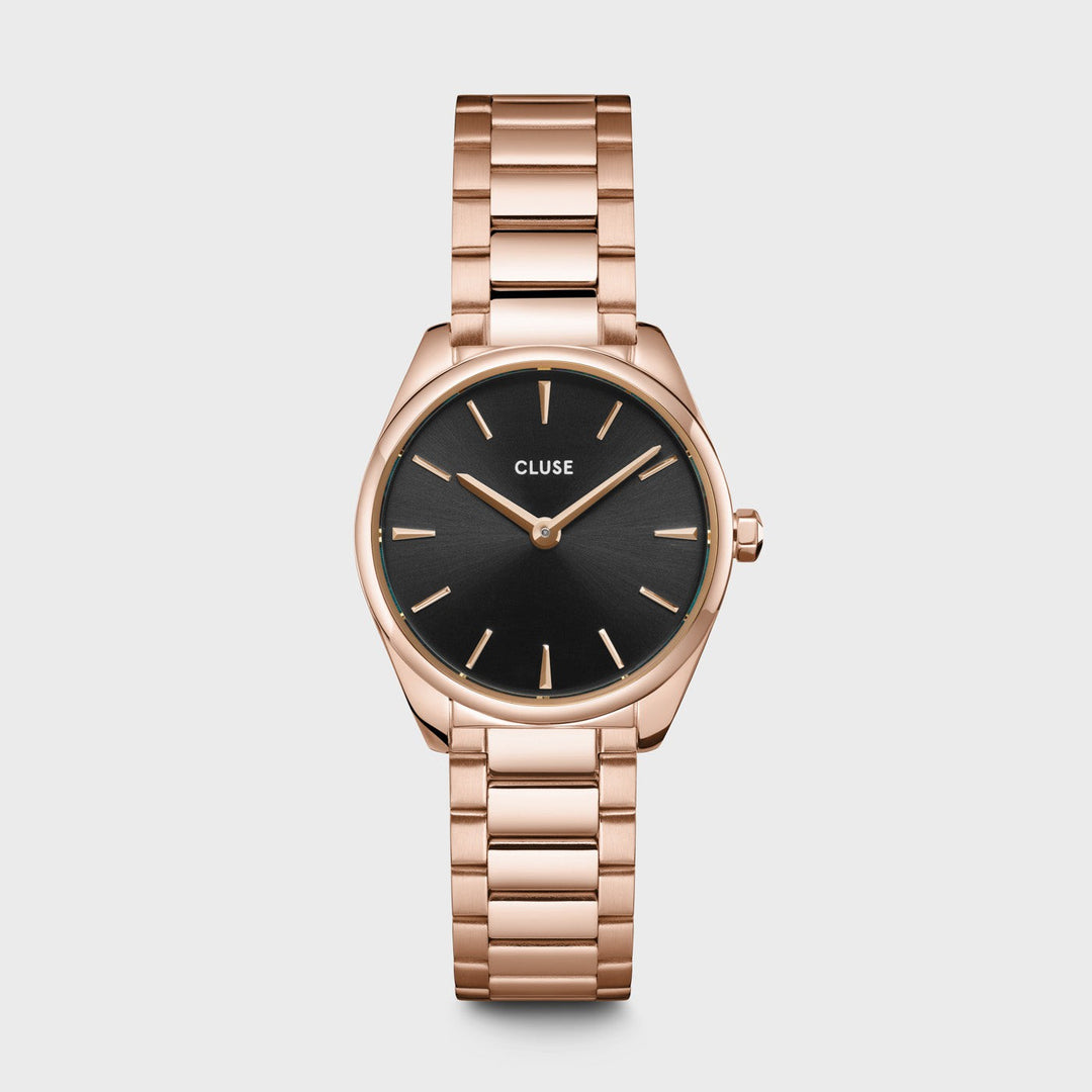 CLUSE Féroce Mini Steel Black/Rose Gold CW11703 - Watch.