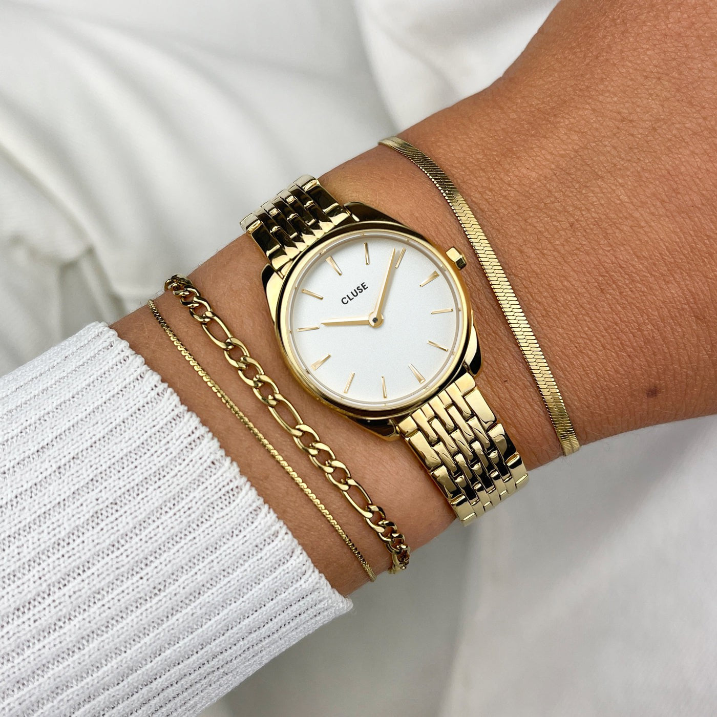 Gouden horloge dames online cluse