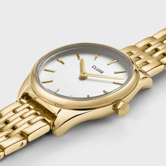 CLUSE Féroce Mini Steel Gold/White CW11705 - Watch case detail