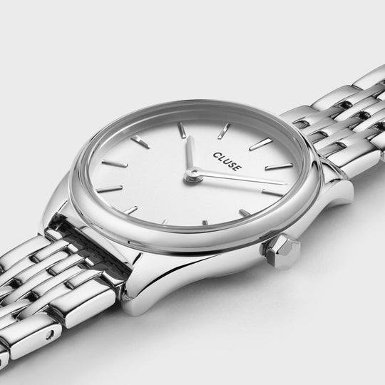 CLUSE Féroce Mini Steel Silver/White CW11706 - Watch case detail