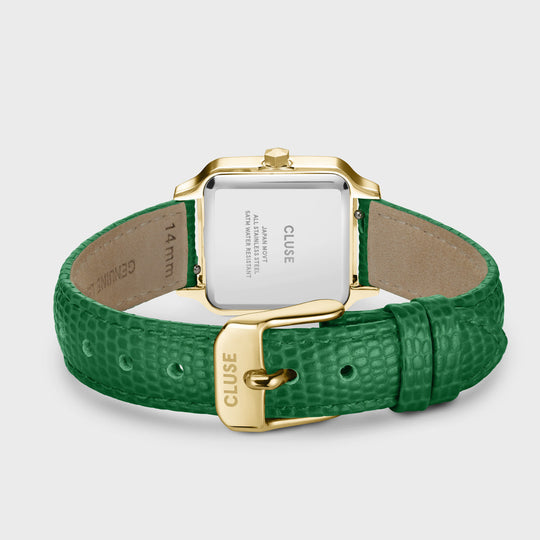 CLUSE Gracieuse Petite Steel Gold/Emerald Green CW11803 - Watch clasp and back