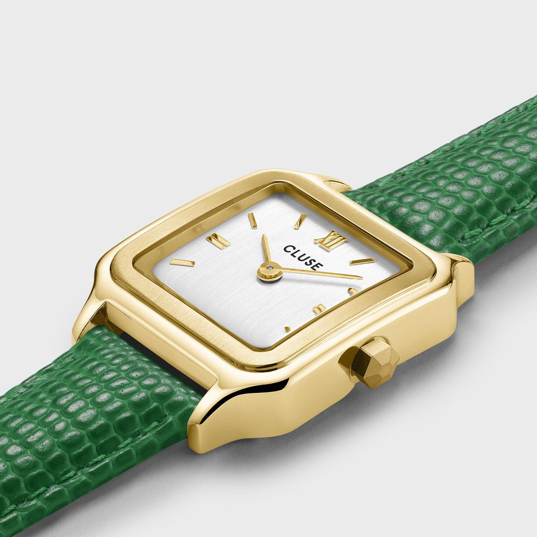 CLUSE Gracieuse Petite Steel Gold/Emerald Green CW11803 - Watch case detail