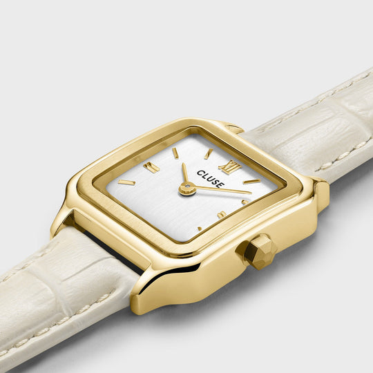CLUSE Gracieuse Petite Steel Gold/Marshmallow CW11804 - Watch case detail