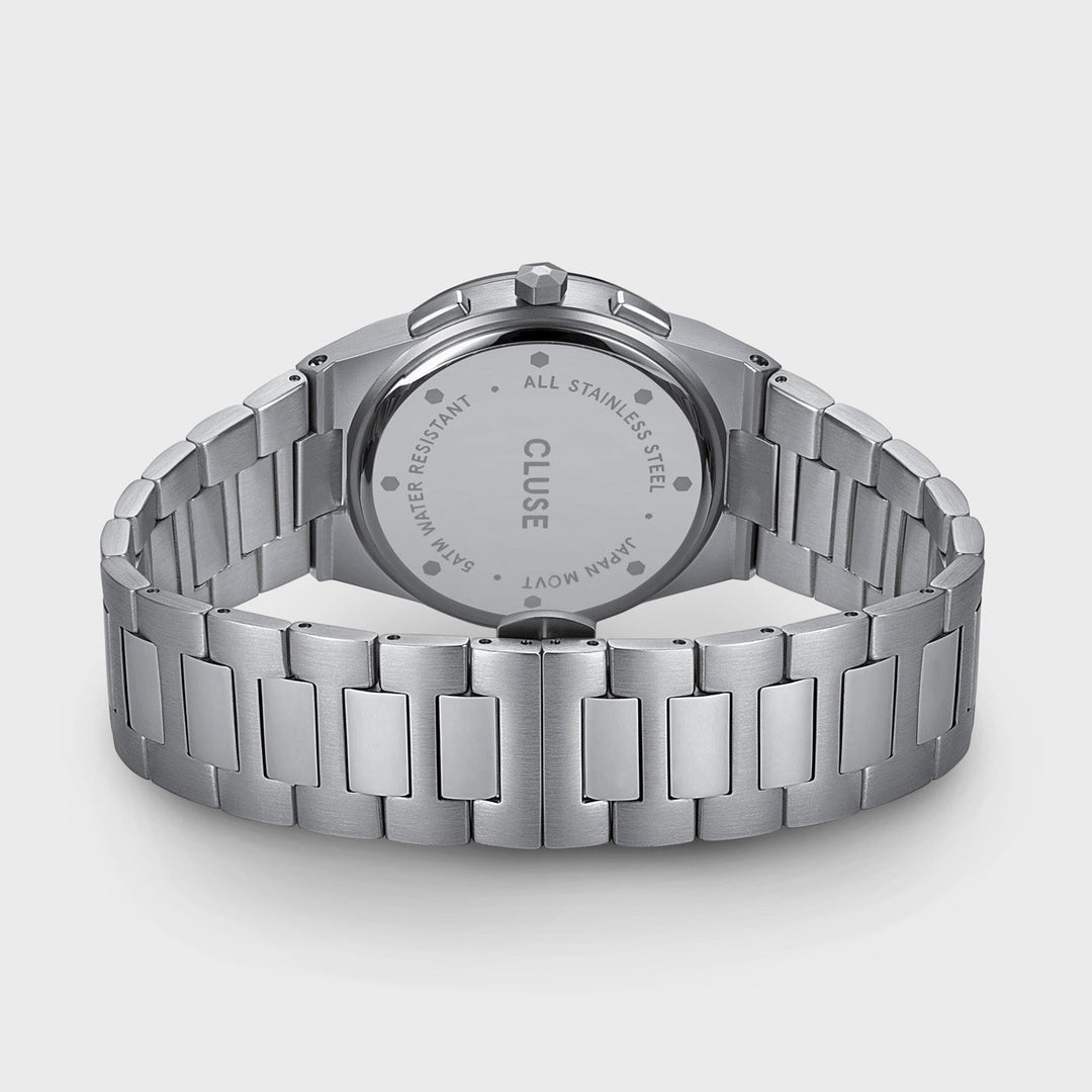 Vigoureux Chrono Steel Blue, Silver Colour CW20801 - Watch clasp and back