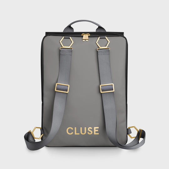 Réversible Backpack, Black Grey, Gold Colour CX03501 - Backpack Back Black