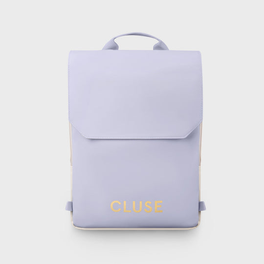 Réversible Backpack, Beige Lilac, Gold Colour CX03503 - Backpack Frontal Lilac