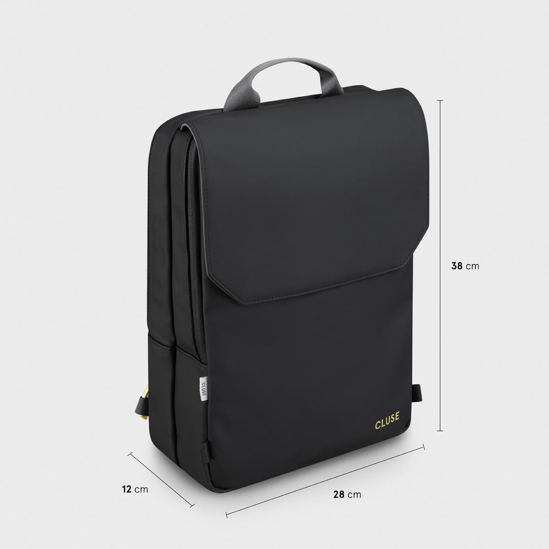 Réversible Backpack, Black Grey, Gold Colour CX03501 - Backpack measurements  